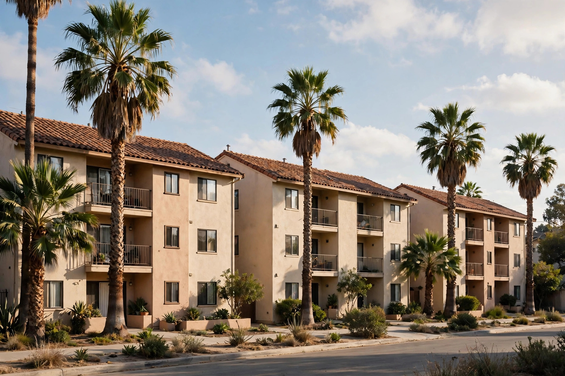 Apartment buildings in San Jose in daylight